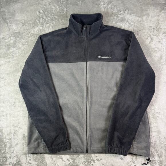 Columbia Men’s Fleece Jacket Gray/Charcoal Full Zip size XXL - Picture 1 of 6